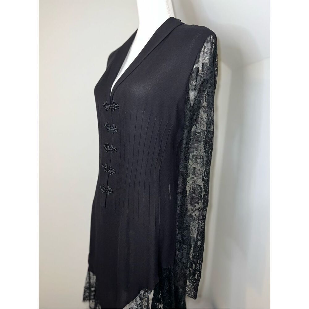 Valentino Night 100% Silk Lace Dress 6 Cocktail Date Night LBD - Picture 4 of 16
